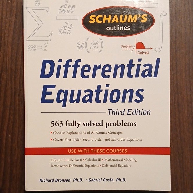 Schaum’s Outlines Differential Equations 3rd Ed PB 2009 McGraw-Hill 408p