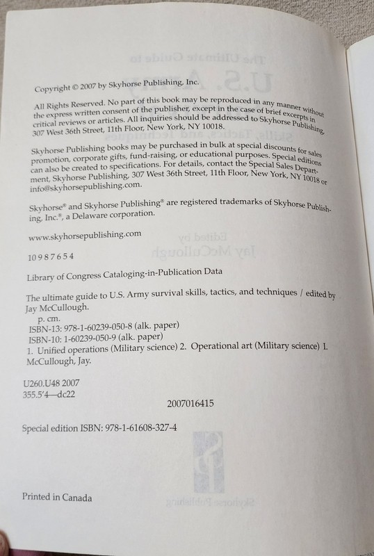 The Ultimate Guide to US Army Survival Skills Tactics Techniques 2007 McCullough gallery