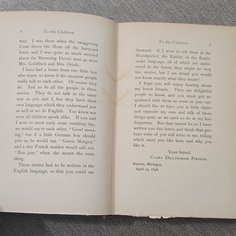 Clara D. Pierson Among the Forest People 1898 Dutton HC Illus New York gallery
