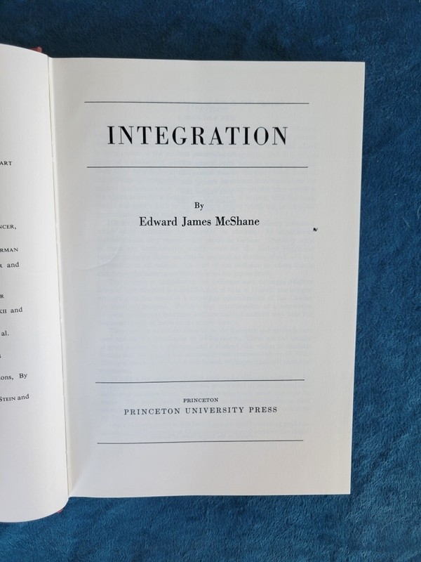 INTEGRATION ; EIGHTH PRINTING 1974 ; HARDCOVER ; 394 PAGES ; EDWARD McSHANE gallery