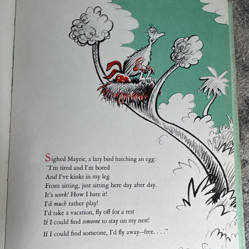 Vintage 1940 Horton Hatches The Egg Dr Seuss HC w/ Original Dust Jacket gallery