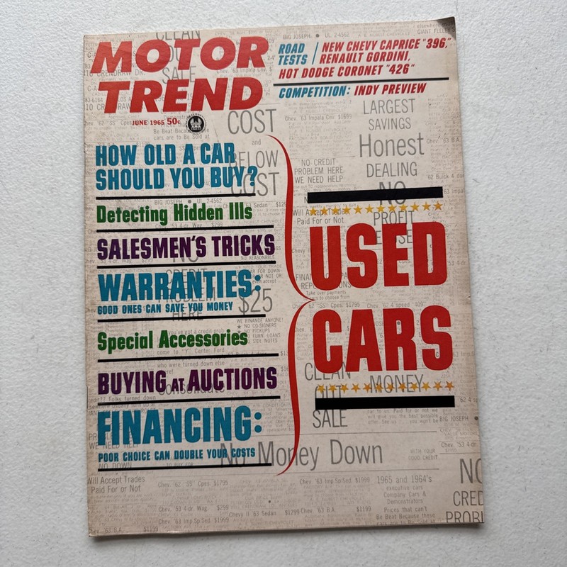 Vintage Motor Trend Magazine June 1965 Volume 17 No. 6