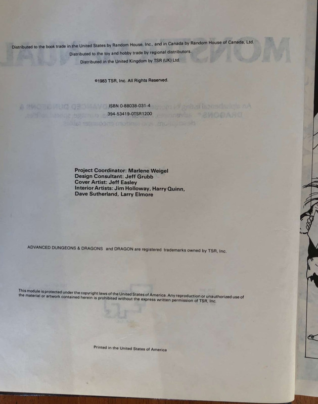 AD&D Monster Manual II Gygax ORIGINAL Dungeons Dragons Book gallery