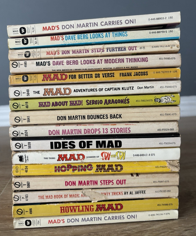 Mad Magazine Paperback Book Lot Of 16 Mad Titles 60’s 70’s Jaffee Martin Berg gallery