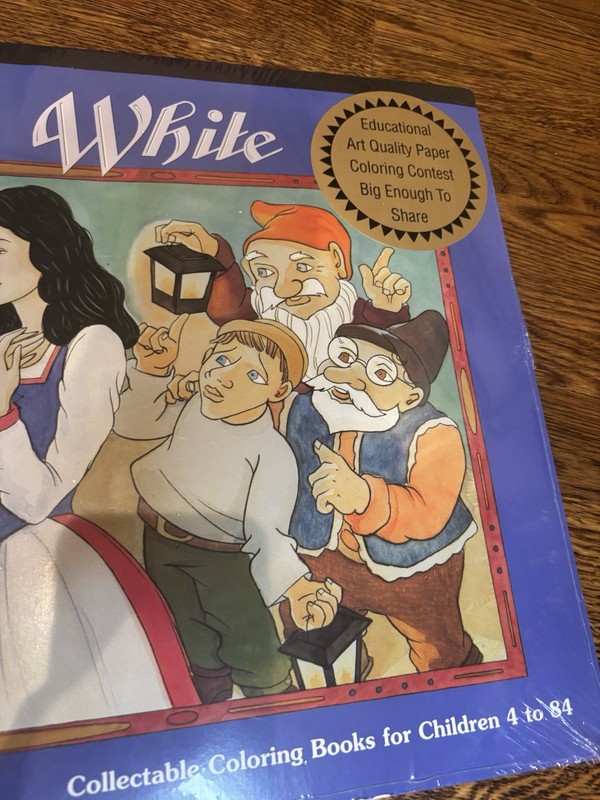 Snow White Nana Banana Large Coloring Book Vintage Sealed 32 Pages 20” X 14” gallery