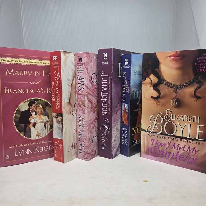 Historical Romance Lot 6 PBs – Royalty Theme Dukes Earls etc – Avon Signet Zebra