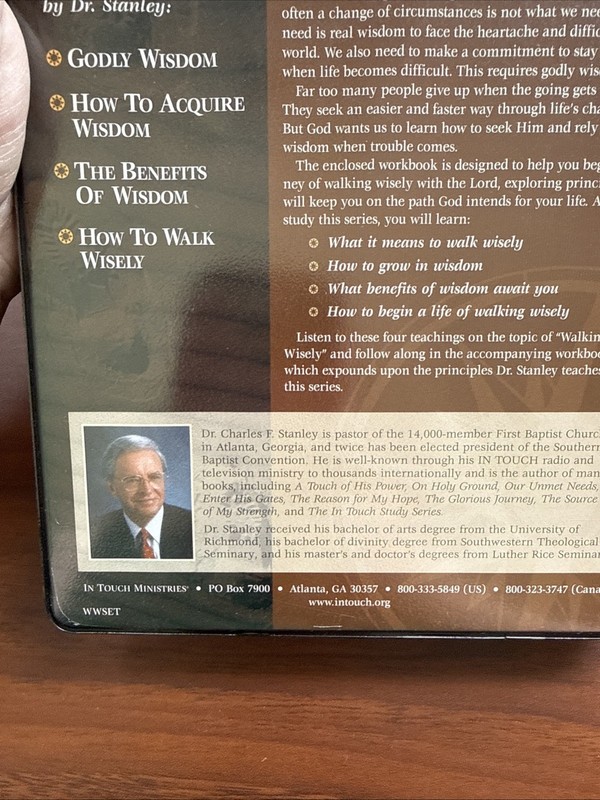 Charles Stanley Bible Study Audio VHS Cassette Books Walk Wisely gallery