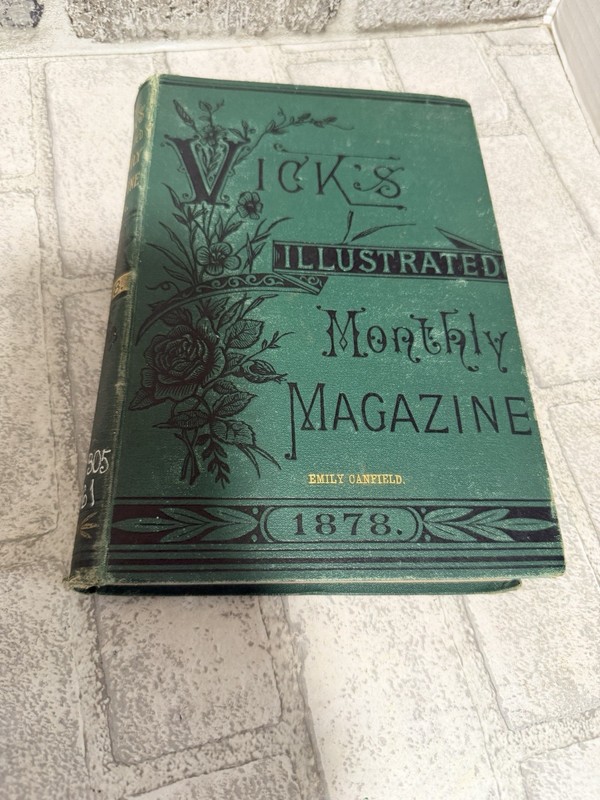 1878 Vick’s Monthly Magazine, Color Plates, Gardening Plants Flowers Vegetables