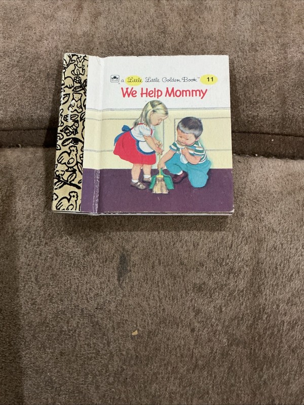VTG Miniature Little Little Golden Book We Help Mommy 1959