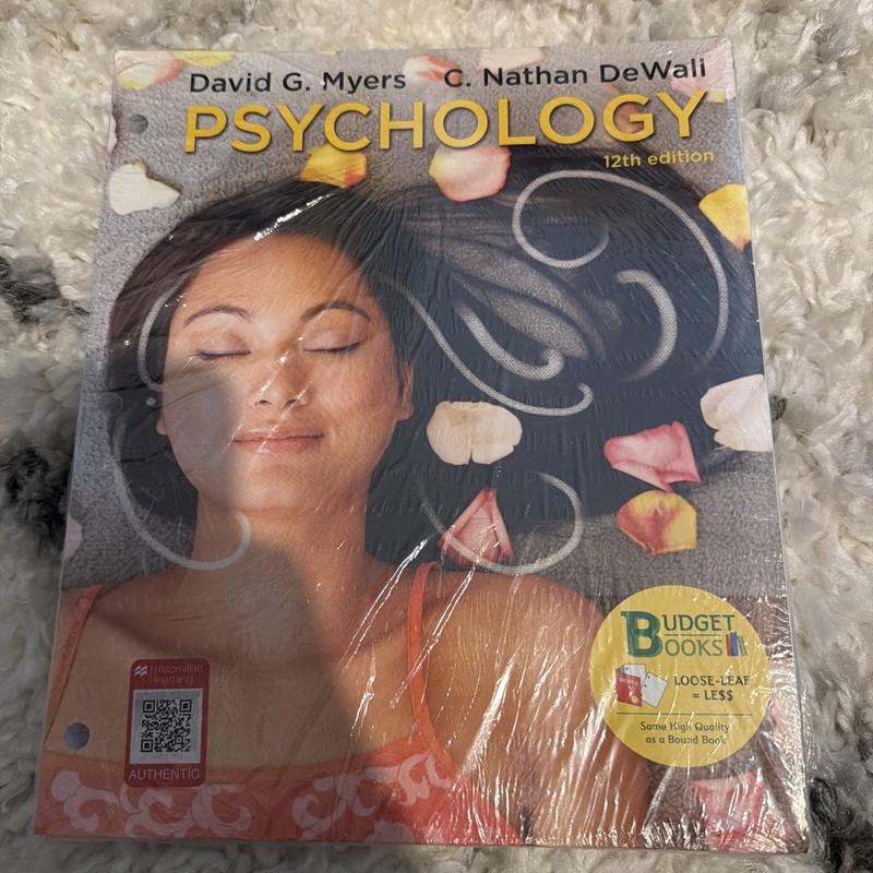 Psychology Nathan DeWall & David G. Myers 12th Edition 2017 Loose Leaf Text New