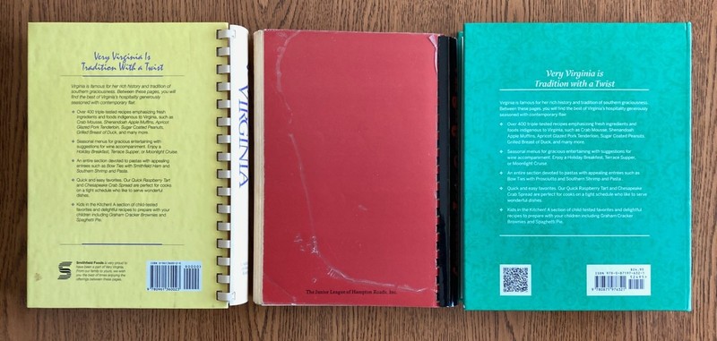 Lot of 3 HAMPTON ROADS VA JUNIOR JR LEAGUE COOKBOOKS - VIRGINIA HOSPITALITY gallery