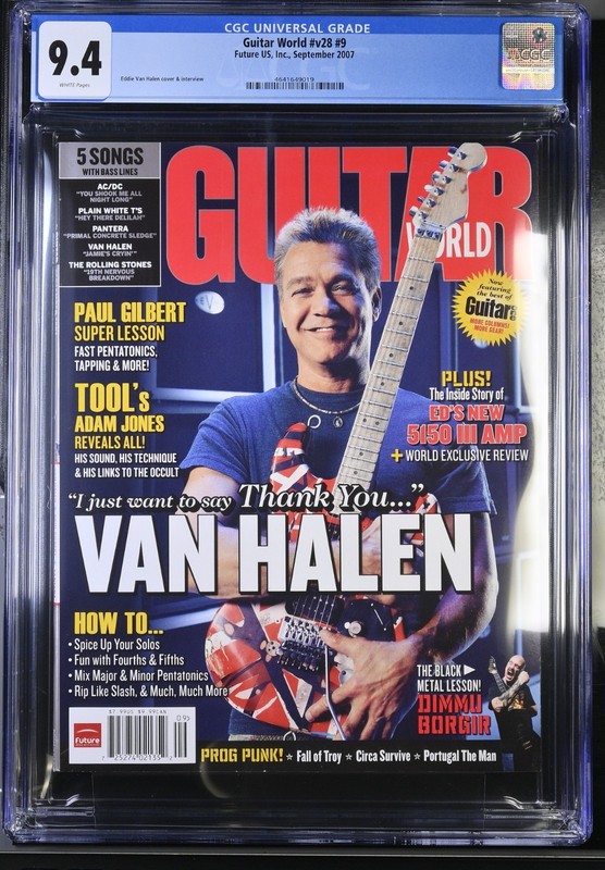 2007 Guitar World Eddie Van Halen cover CGC 9.4 – Highest Grade!