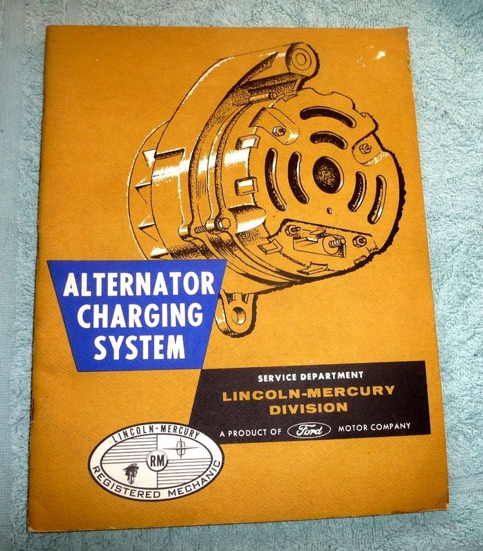 AUTO FORD ALTERNATOR CHARGING SYSTEM REGULATOR LINCOLN MERCURY DIVISION 1963