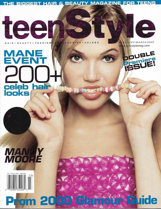 MANDY MOORE – TEEN STYLE Mag Feb 2000- BRAND NEW – No Label – #1 – Alt cover