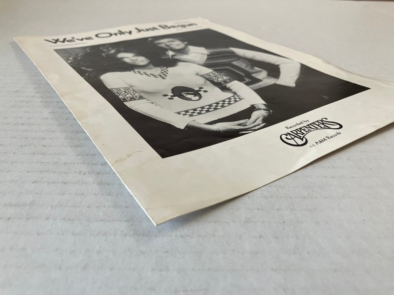 We've Only Just Begun Sheet Music Carpenters Paul Williams Roger Nichols 1976 PB gallery