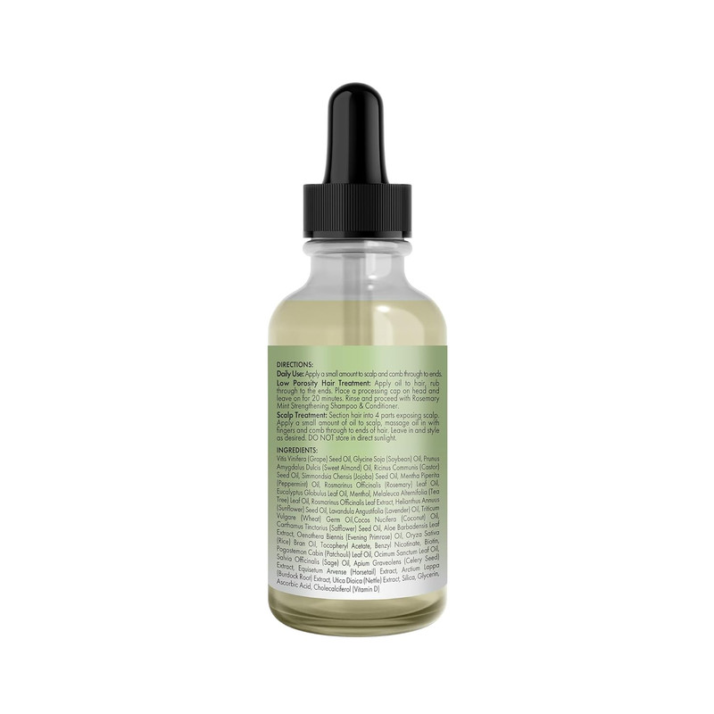 Rosemary & Mint Light Hair Oil, 2 Oz - Split Ends & Dry Scalp Treatment gallery