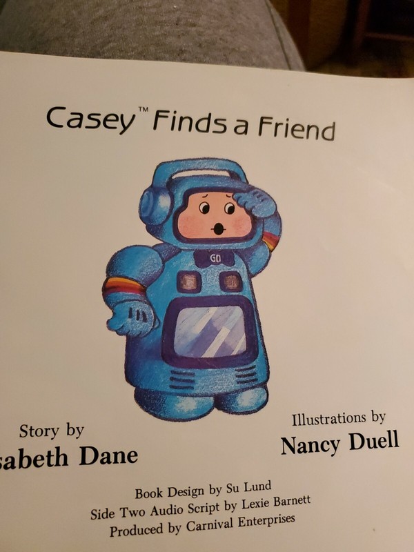Casey Finds a Friend Book Only 1985 Hasbro Bradley Playskool gallery