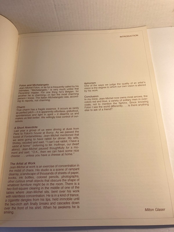 Posters By Folon Book 1978 Introduction By Milton Glaser 16”X12” (See) gallery