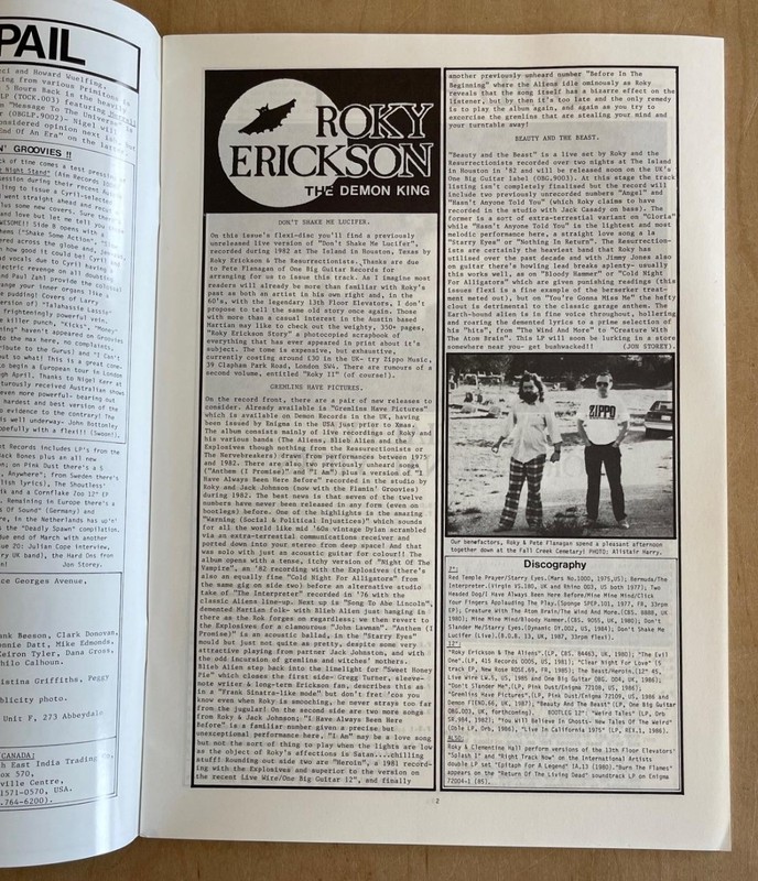 BUCKETFULL OF BRAINS #19 (January 1987) Roky Erickson UK Punk Rock Magazine gallery