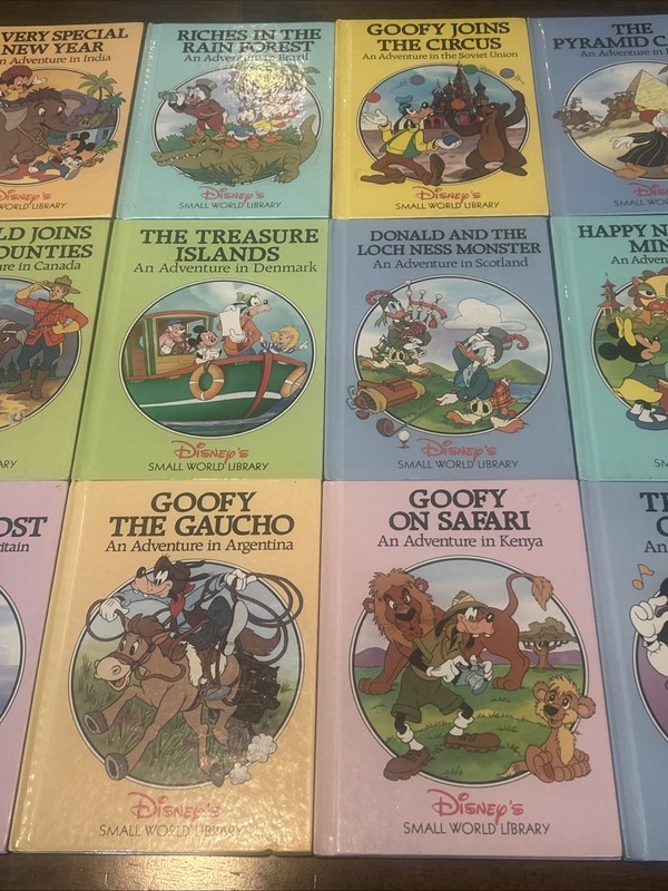 VTG Lot Of 13 Disney’s Small World Library Hardcover Children’s Books