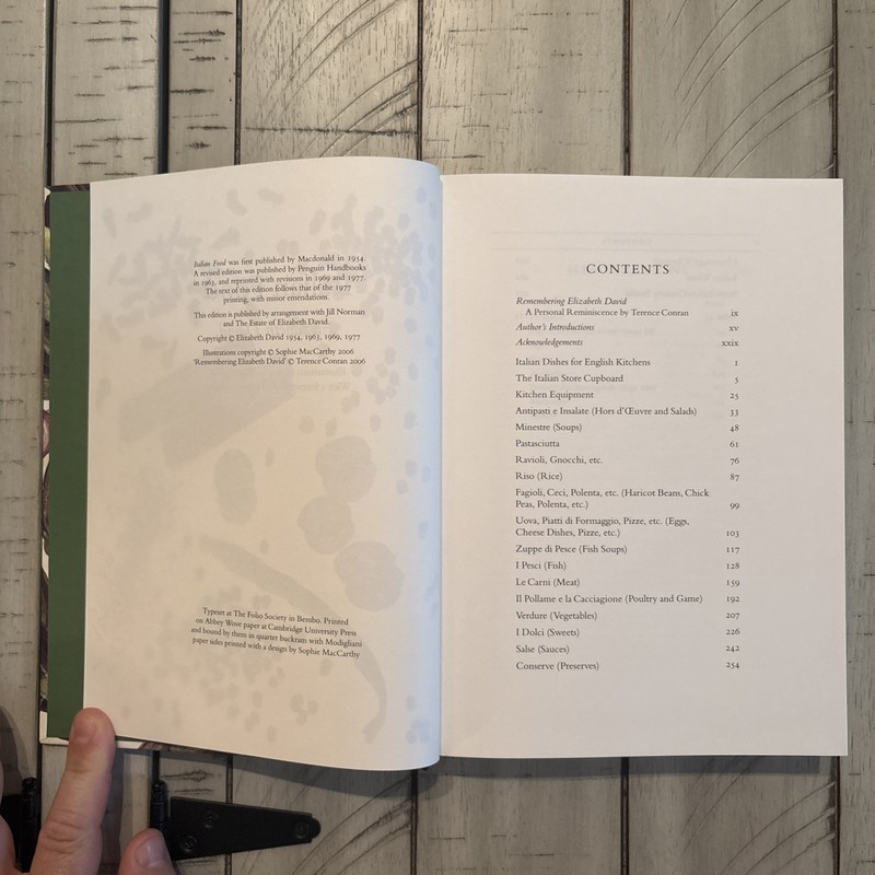 Italian Food by Elizabeth David - 2006 Folio Society Hardcover w/ Slipcase gallery