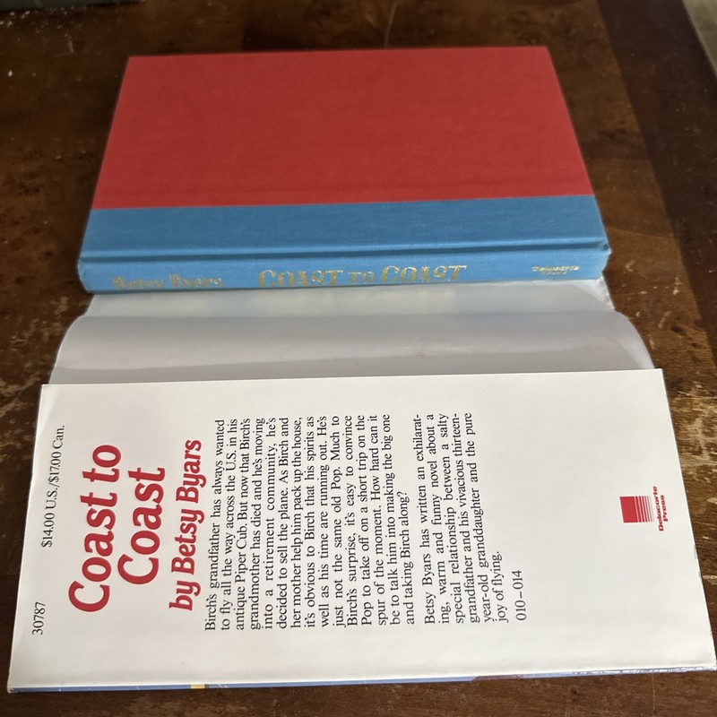 COAST TO COAST By Betsy Byars - Hardcover *Mint Condition* 1st Edition/Printing gallery