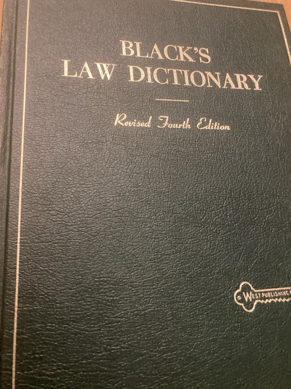 Blacks Law Dictionary Revised 4th Edition 1968 HB West Publ. Bar Admissions