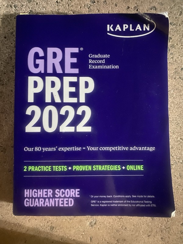 Kaplan GRE Prep 2022 Study Guide Book w/ Online Resources, 720 Pages