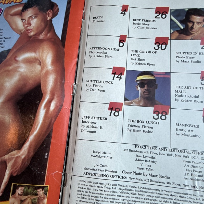 Torso Magazine Anniversary Party July 1992 w/ Jeff Stryker Spread & Interview gallery
