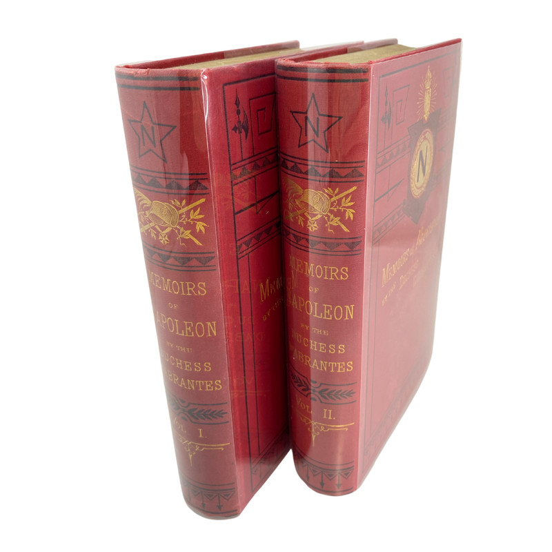 Memoirs of Napoleon by the Duchess D’Abrantes, Volumes I & II Red HC, 1895