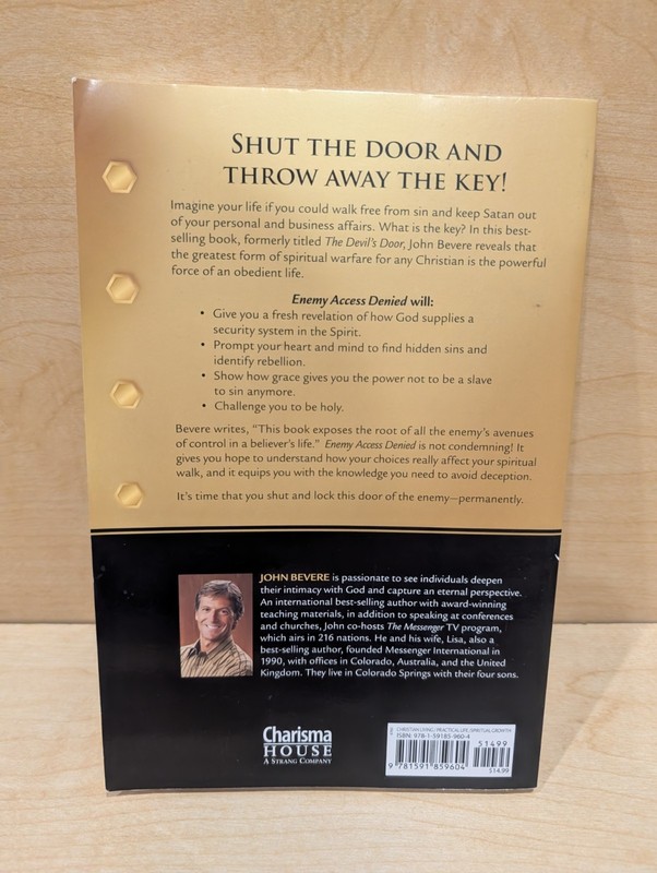 Charisma Media Enemy Access Denied by John Bevere (Trade Paperback, Religion) gallery