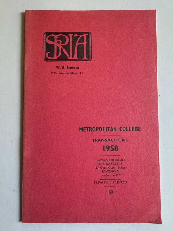 1958 SRIA Transactions Rosicrucian, DIVINE NAMES, A Rosicrucian Chain