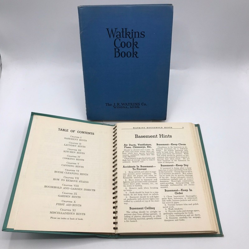 Watkins Cookbook and Household Hints Elaine Allen Recipes and Tips Set of 2 gallery