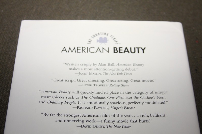 American Beauty : The Shooting Script by Alan Ball 1999 HC Newmarket Press gallery