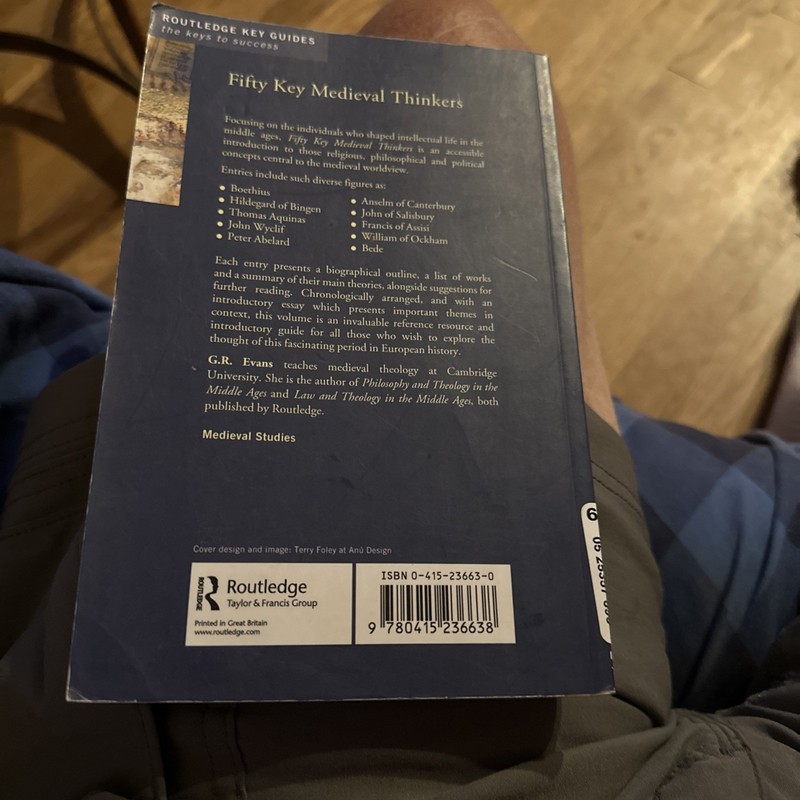 Routledge Key Guides: Fifty Key Medieval Thinkers by G. R. Evans VG gallery