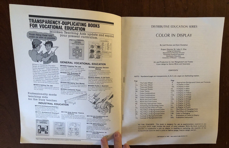 Milliken Full Color Transparency Duplicating Book Color in Display ART Teaching gallery