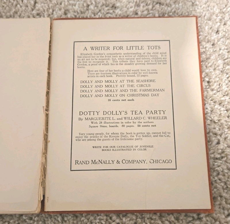 GRANDDAD COCO NUT'S PARTY Elizabeth Gordon CHILDRENS BOOK 1914 1st Edition gallery