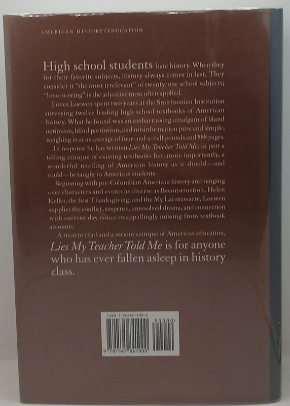 James W. Lowen Lies My Teacher Taught Me Hardcover Edition gallery