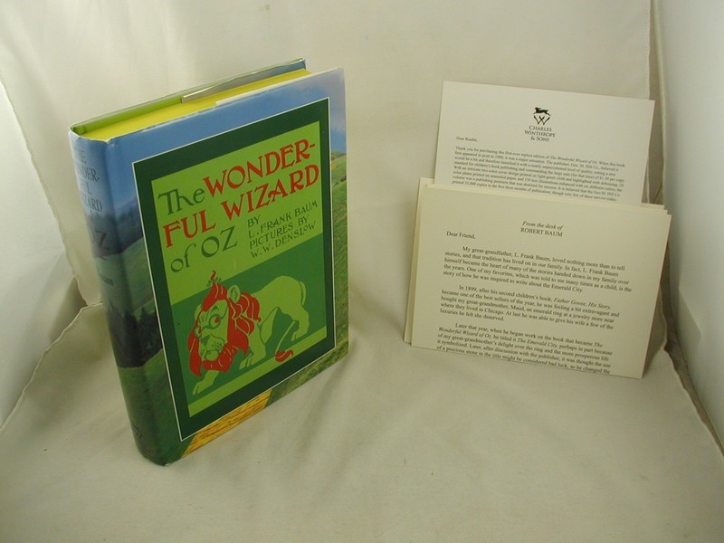 L Frank Baum Wizard of Oz Facsimile of 1st Ed SIGNED by Robert Baum LIMITED ED