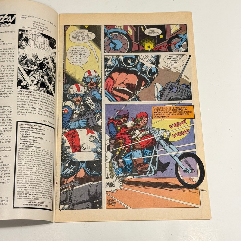 Vintage 1985 First Comics Grimjack #6 Shadow Cops John Ostrander Timothy Truman gallery