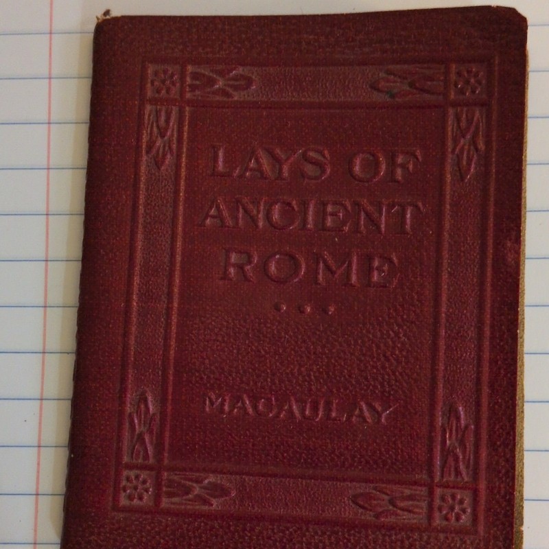 Macaulay Lays of Ancient Rome Miniature Leather Book Little Luxart Library