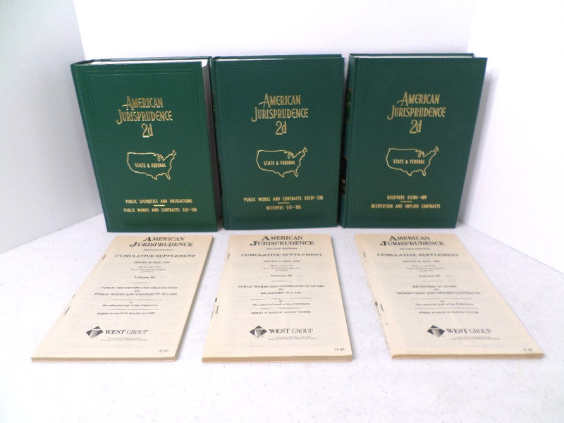 American Jurisprudence 2d 1972-73 State & Federal 2nd Ed Vol 64 65 66 1998 Suppl