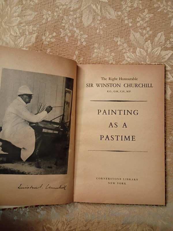 Painting as a Pastime Winston S. Churchill 1965 Hardcover Art Memoir Vintage gallery