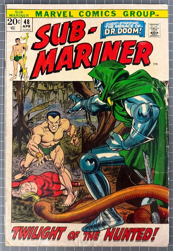 SUB-MARINER #48 [MARVEL COMICS] DIRECT 1972 GD/VG