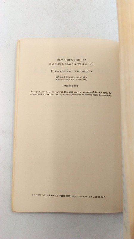 Chess Fundamentals José R. Capablanca Paperback Reprinted 1967 1967 gallery