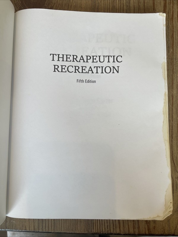 Therapeutic Recreation : A Practical Approach Paperback gallery