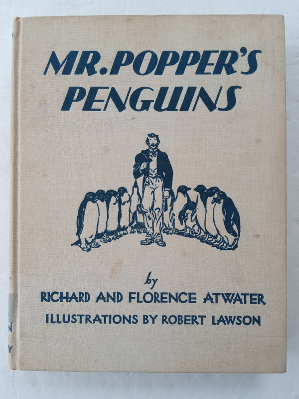 Mr. Popper’s Penguins Richard Florence Atwater 1939 HC Book Little Brown & Co.