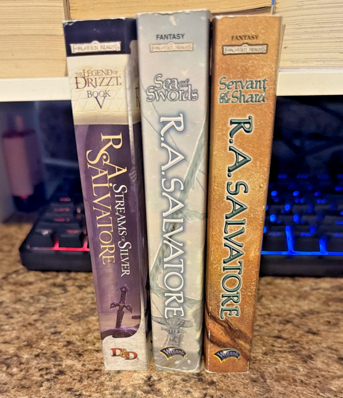 Lot of 12 Forgotten Realms Legend of Drizzt Books Vintage Fantasy R.A. Salvatore gallery