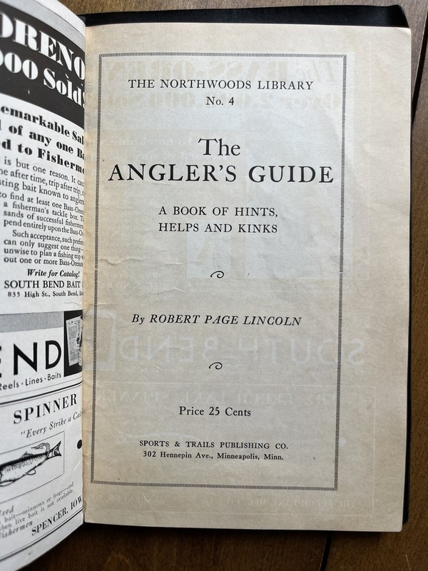 1930 Antique FISHING Ephemera THE NORTHWOODS LIBRARY Lincoln TROUT FLY FISHING gallery