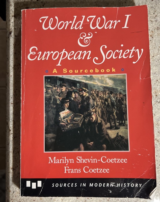 World War I & European Society : A Sourcebook by Frans Coetzee & Marilyn Shevin gallery